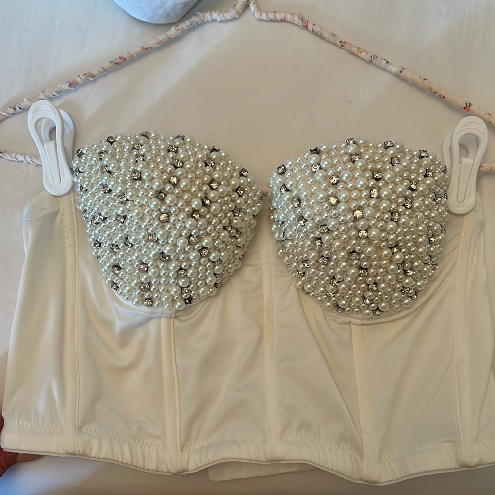 Love J beaded bustier